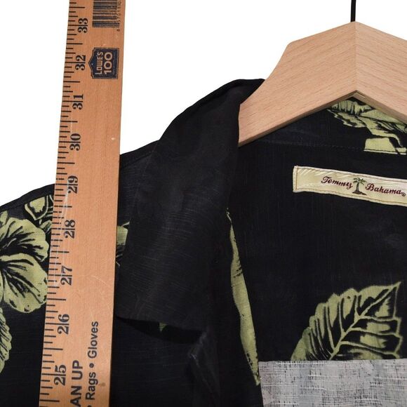 Vintage Tommy Bahama Hawaiian Shirt 100% Silk Men XL Palms Hibiscus Short Sleeve - Picture 6 of 8